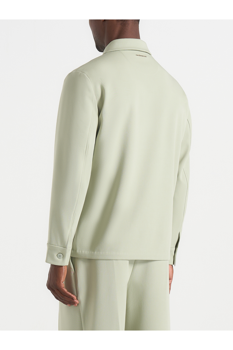 Leo Hatched Overshirt, Alternate, color, Sage
