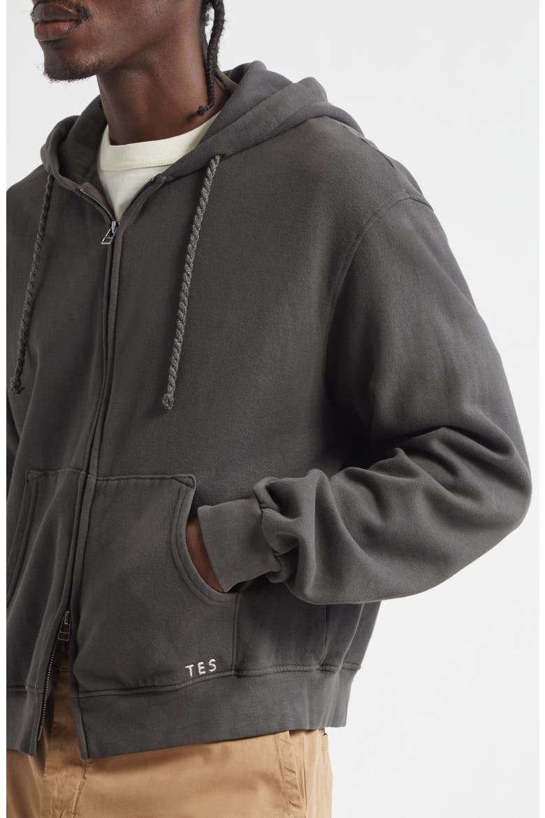 Daily Zip Hoodie, Alternate, color, COAL
