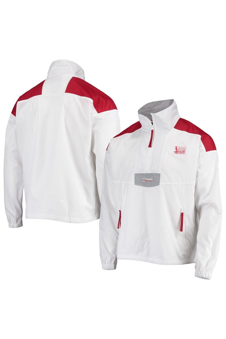 Men's Columbia White Oklahoma Sooners Santa Ana Anorak Quarter-Zip Jacket, Alternate, color, White