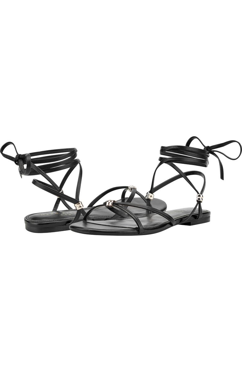 Marc Fisher LTD Este Ankle Wrap Sandal, Alternate, color, Black