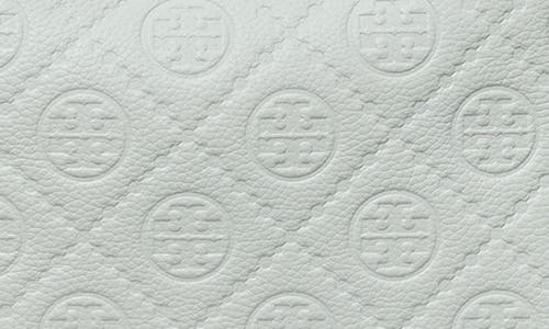 Tory Burch T Monogram Pebble Leather Messenger Bag In Silver