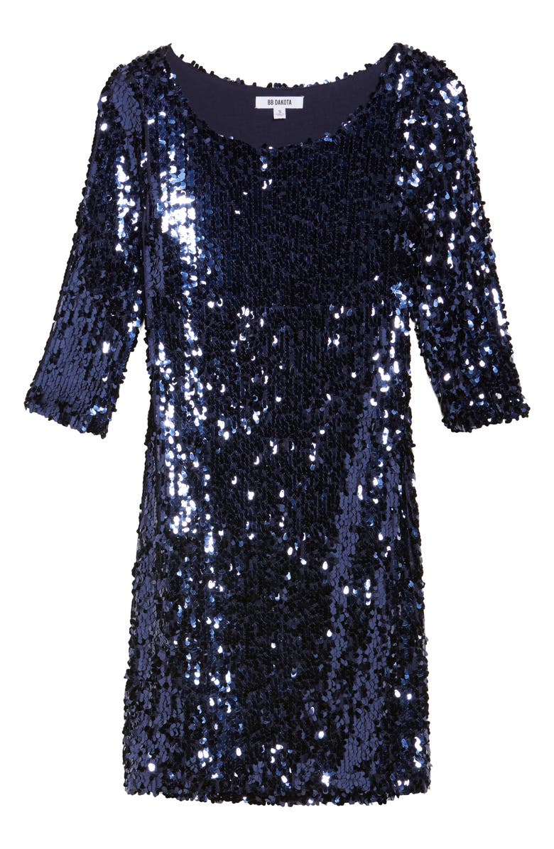 BB Dakota by Steve Madden BB Dakota Leila Sequin Sheath Dress, Alternate, color, 