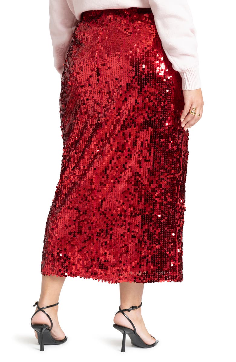 ELOQUII Sequin Column Maxi Skirt, Alternate, color,