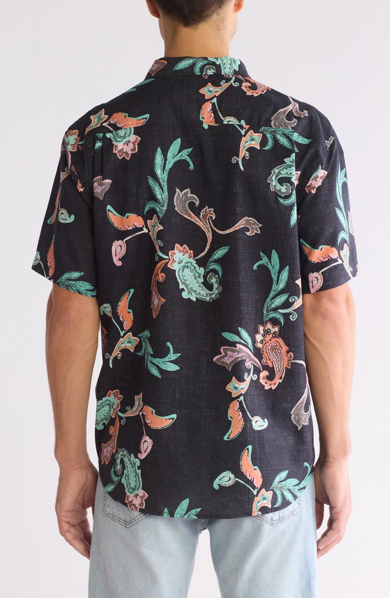 Billabong Sundays Print Short Sleeve Button-Up Shirt, Alternate, color,