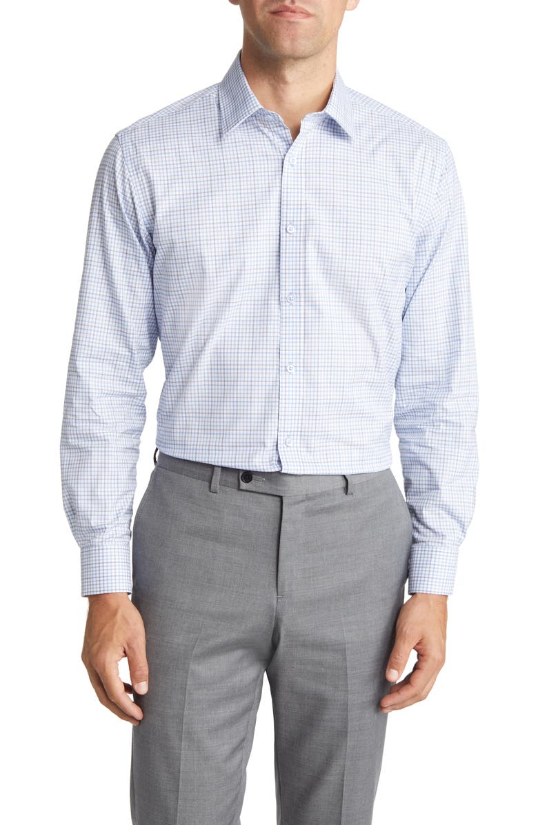 DANIEL HECHTER Trim Fit Plaid Dress Shirt, Main, color,