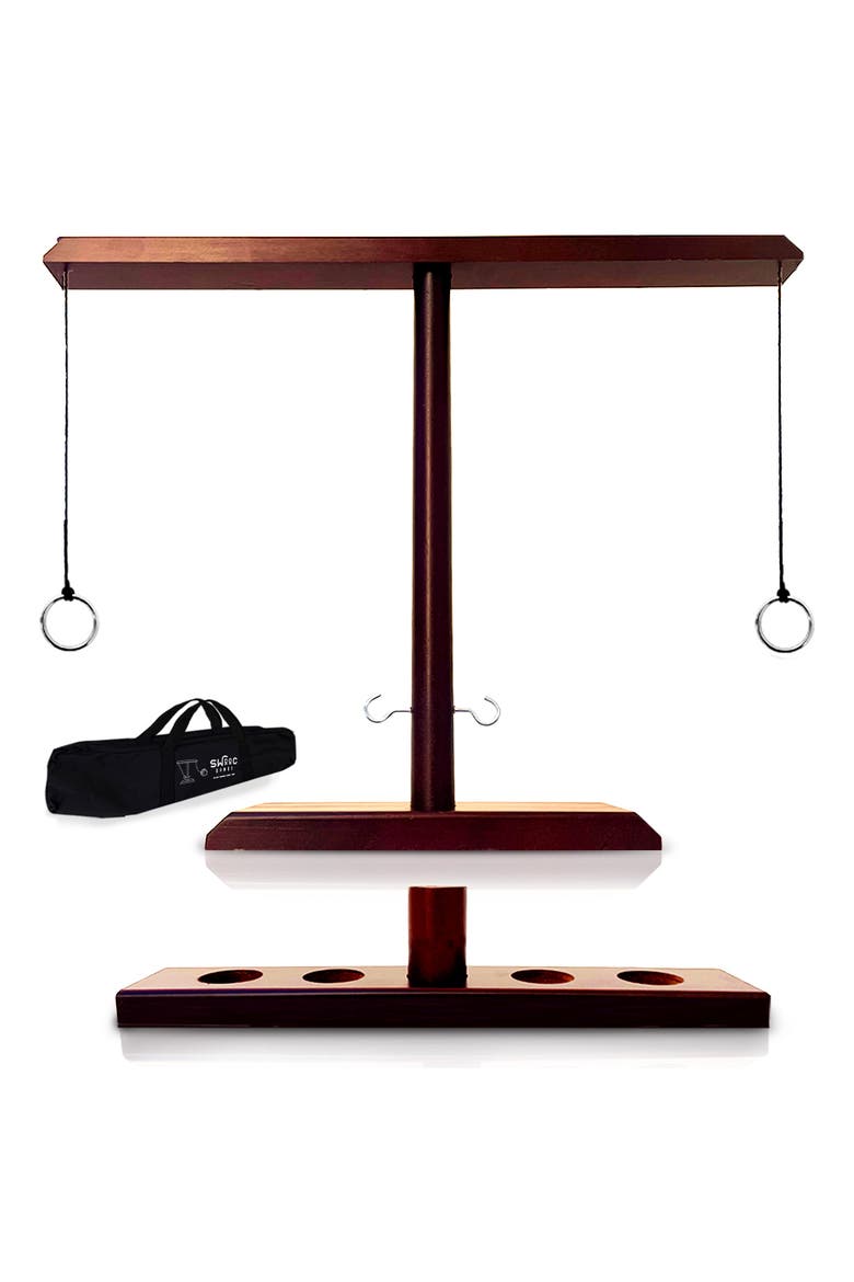 Battle Hooks | 2 Player Hook & Ring Game, Main, color, Brown