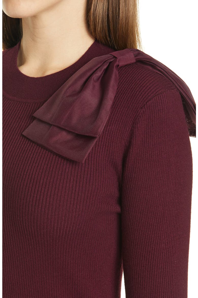Ambher Mock Neck Sweater, Alternate, color, OXBLOOD