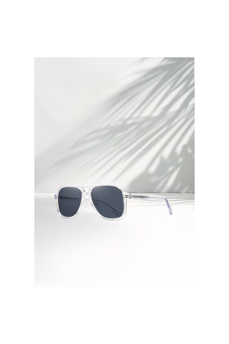 Polarized Aviator Sunglasses, Alternate, color, Clear