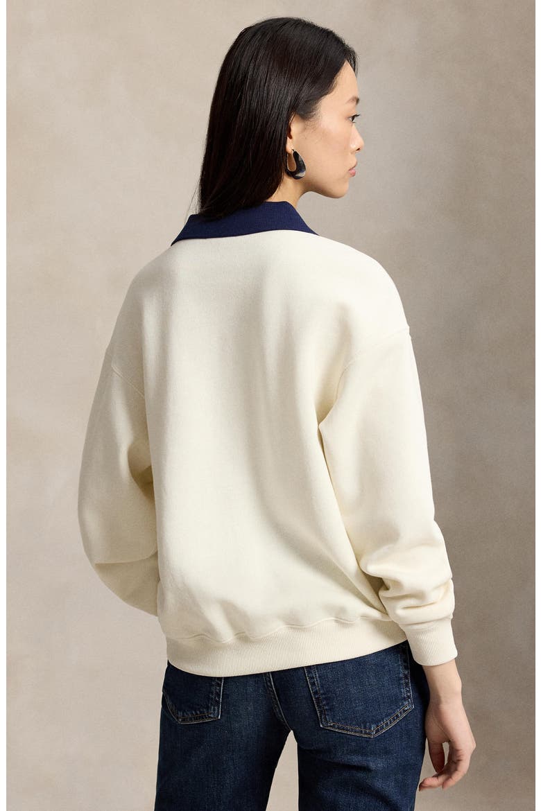 Fleece Sweatshirt, Alternate, color, WARM WHITE