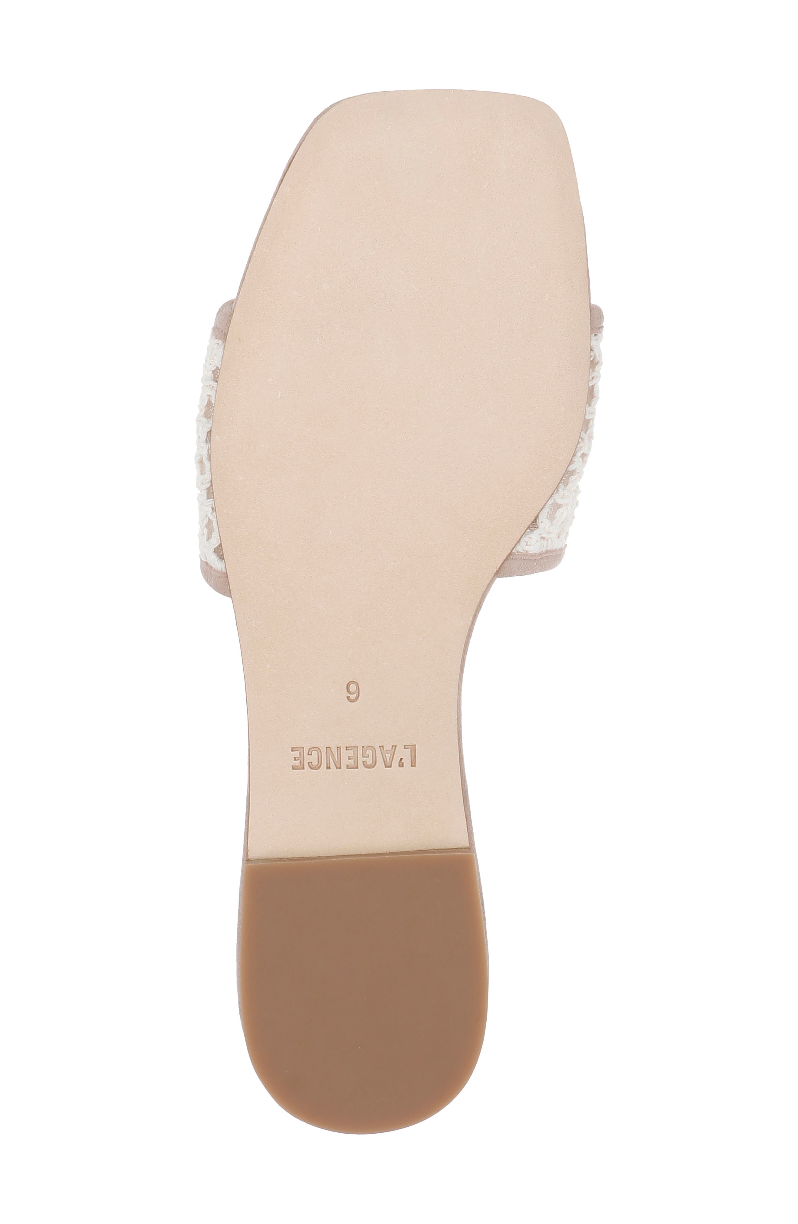L'AGENCE Armelle Slide Sandal, Alternate, color, Ecru/ Pecan