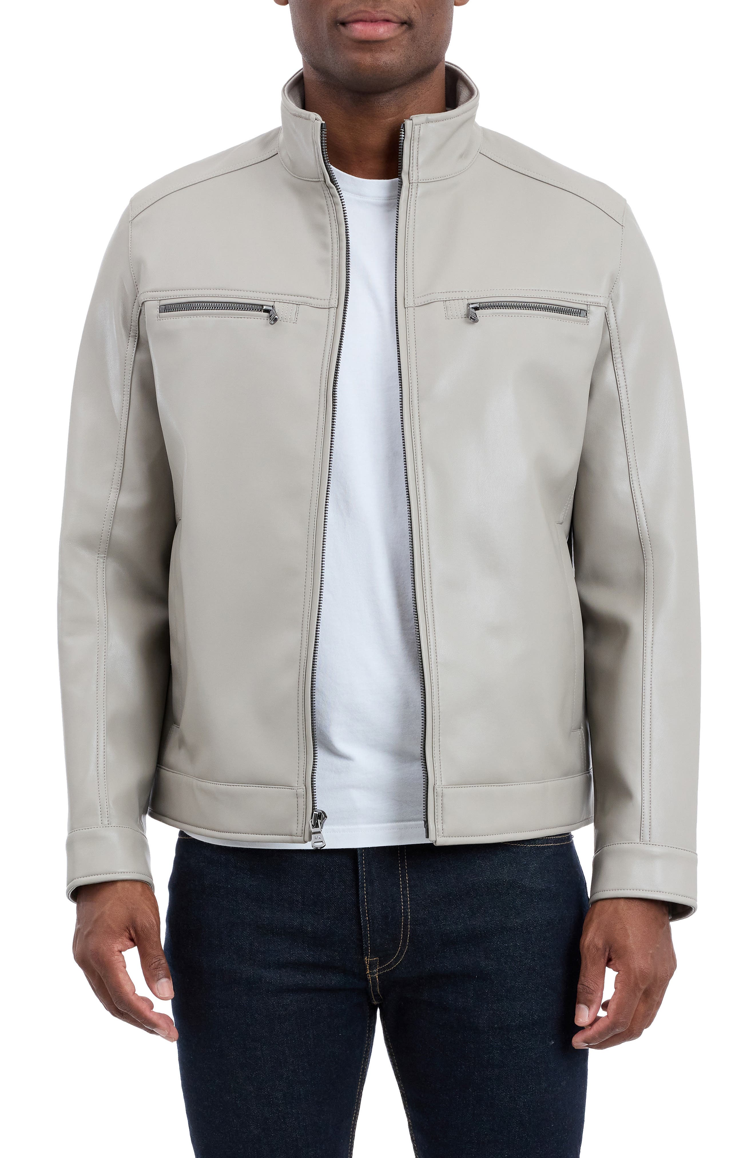 Michael Kors Barmullo Faux Leather Jacket