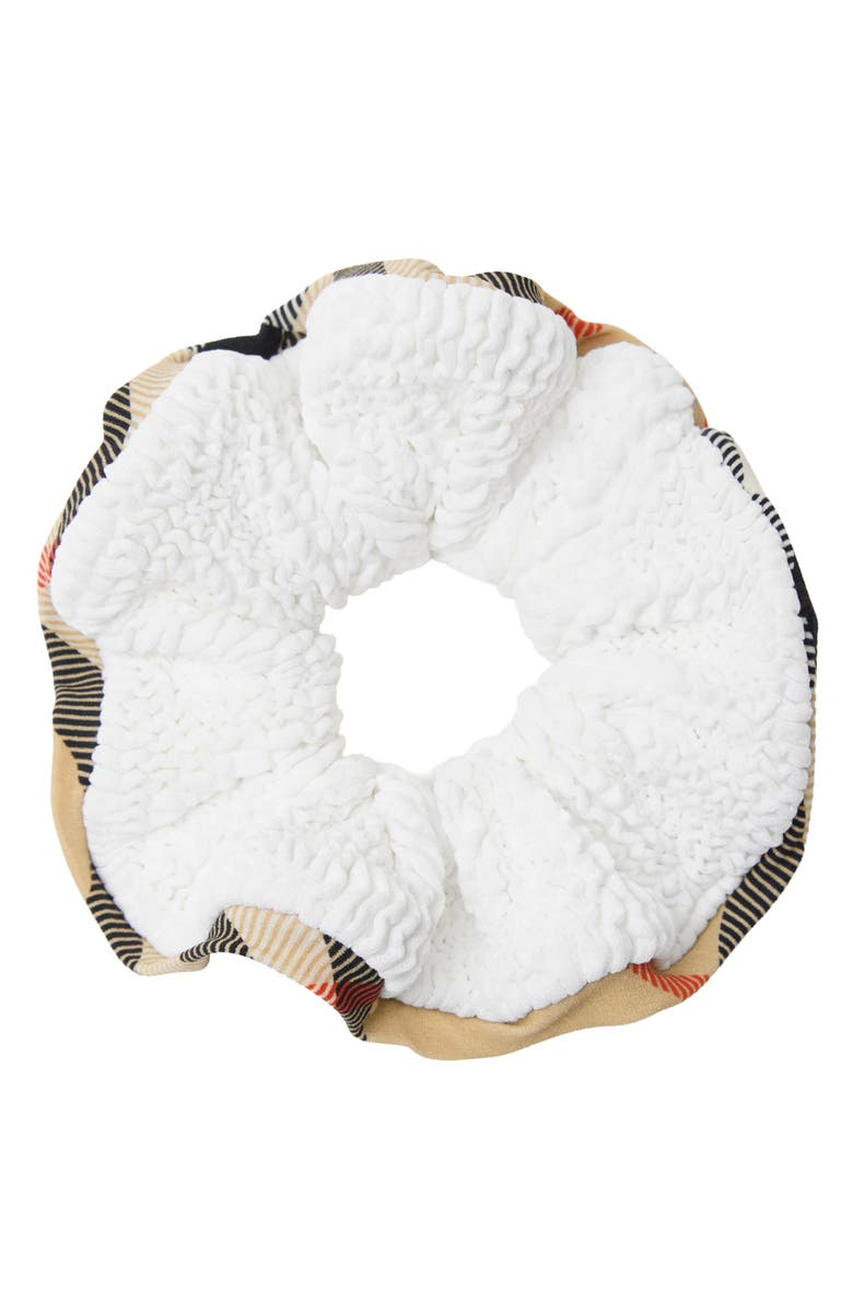 Burberry x Hunza G Devyn 2-in-1 Swim Skirt/Tube Top & Matching Scrunchie Set, Alternate, color, White