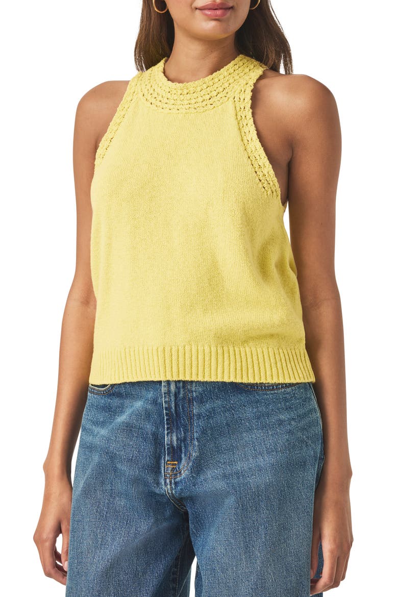 Talula Cotton Sweater Tank, Main, color, BUTTERCUP