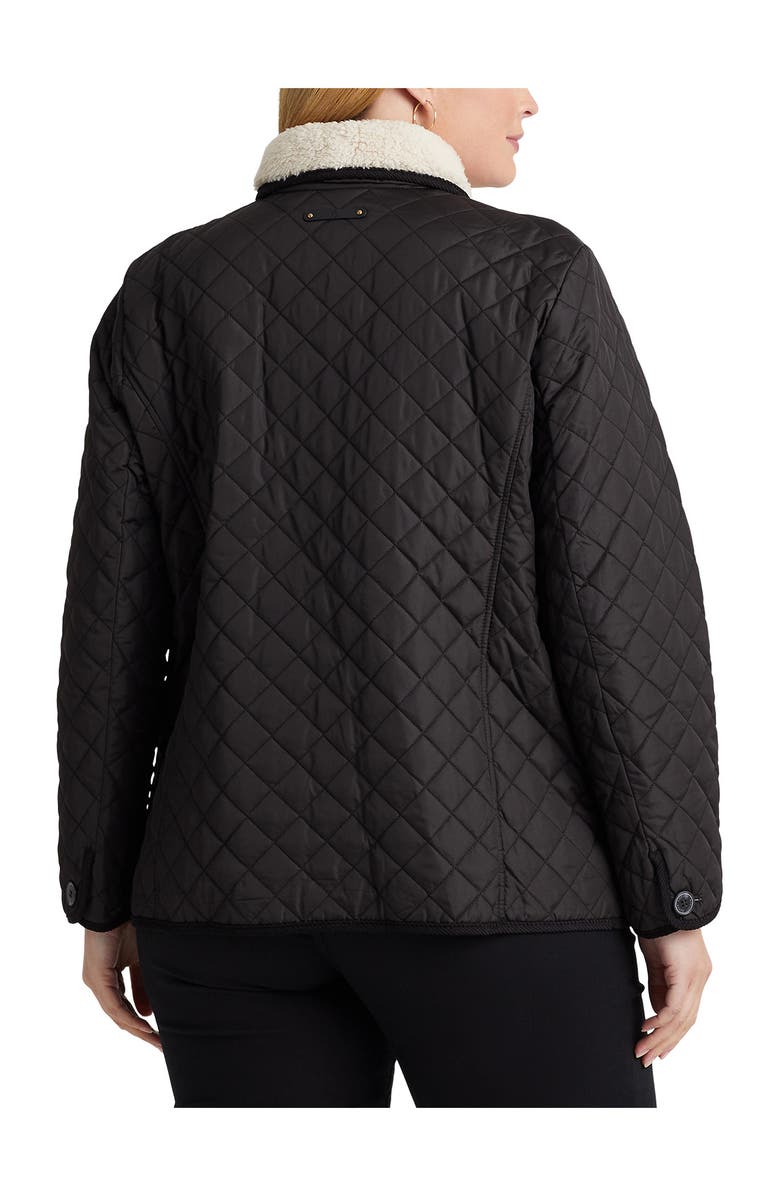 Lauren Ralph Lauren Quilted Jacket with Faux Shearling Collar, Alternate, color,