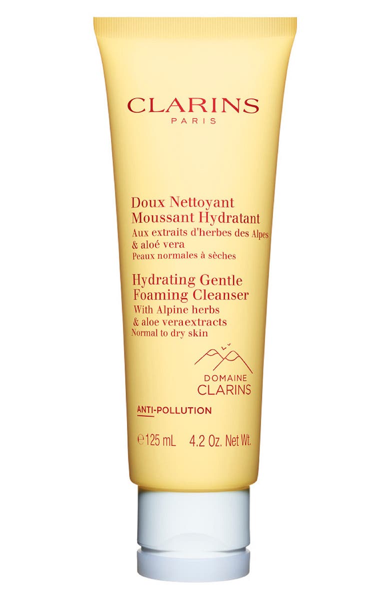 Clarins Hydrating Gentle Foaming Cleanser with Aloe Vera, Main, color, 