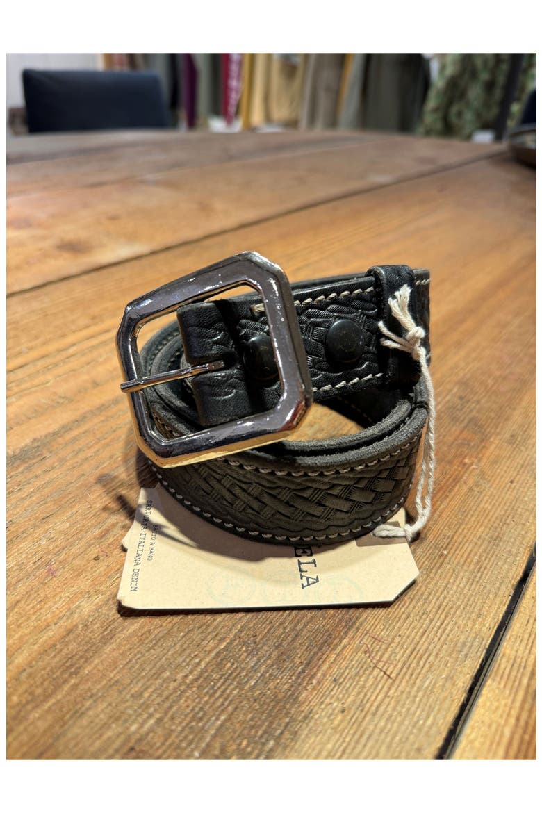 Vintage Square Buckle Belt, Main, color, Black