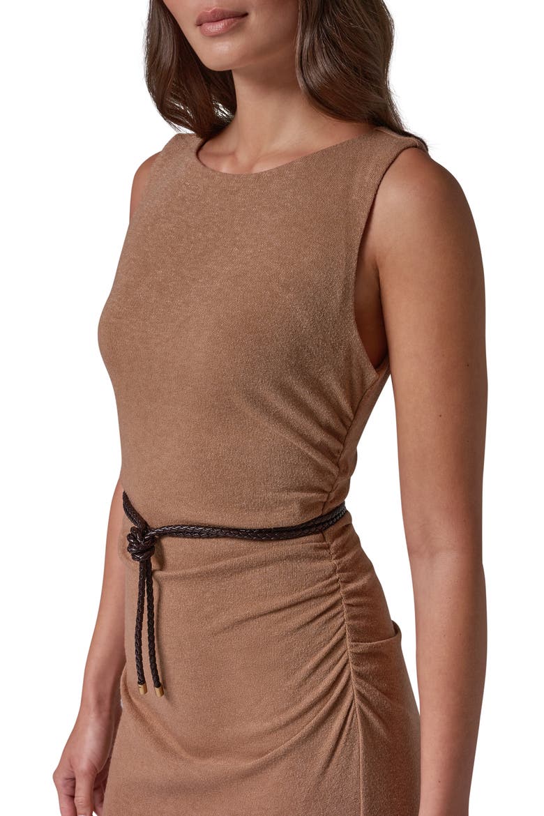 Knit Sheath Dress, Alternate, color, CAMEL