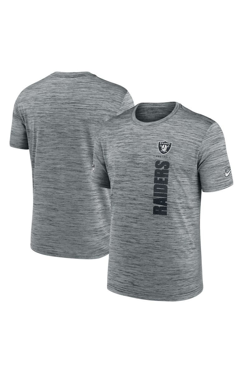 Nike Men's Nike Gray Las Vegas Raiders 2024 Sideline Velocity Performance T-Shirt, Alternate, color, Gray