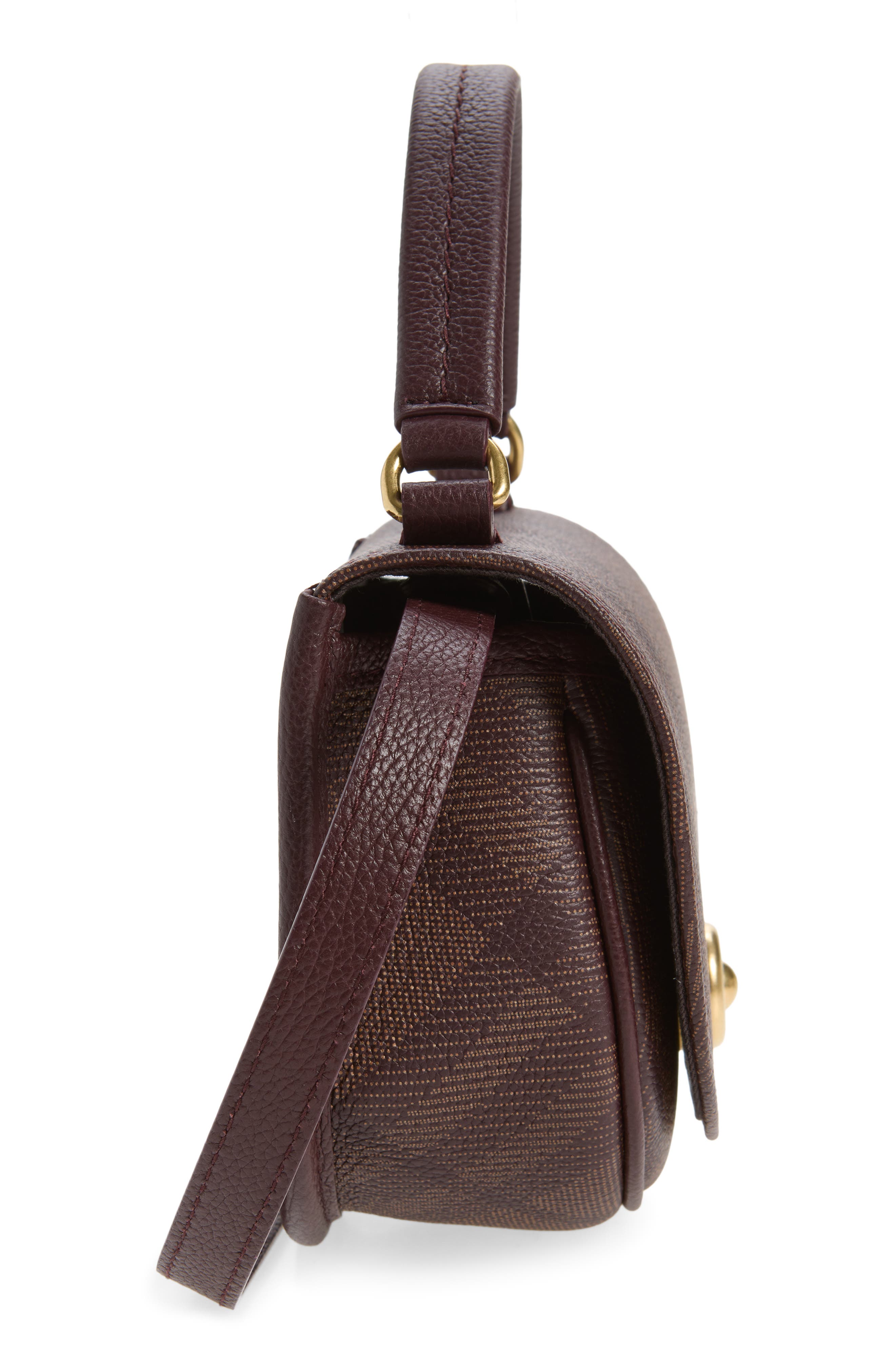 Highlands Coated Canvas Top Handle Bag, Alternate, color, VINEYARD RED