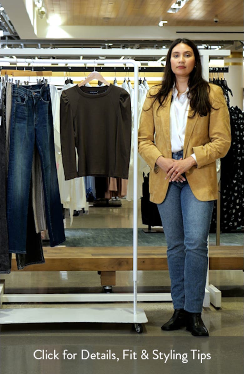 Delano Puff Shoulder Stretch Cotton Top, sales video thumbnail