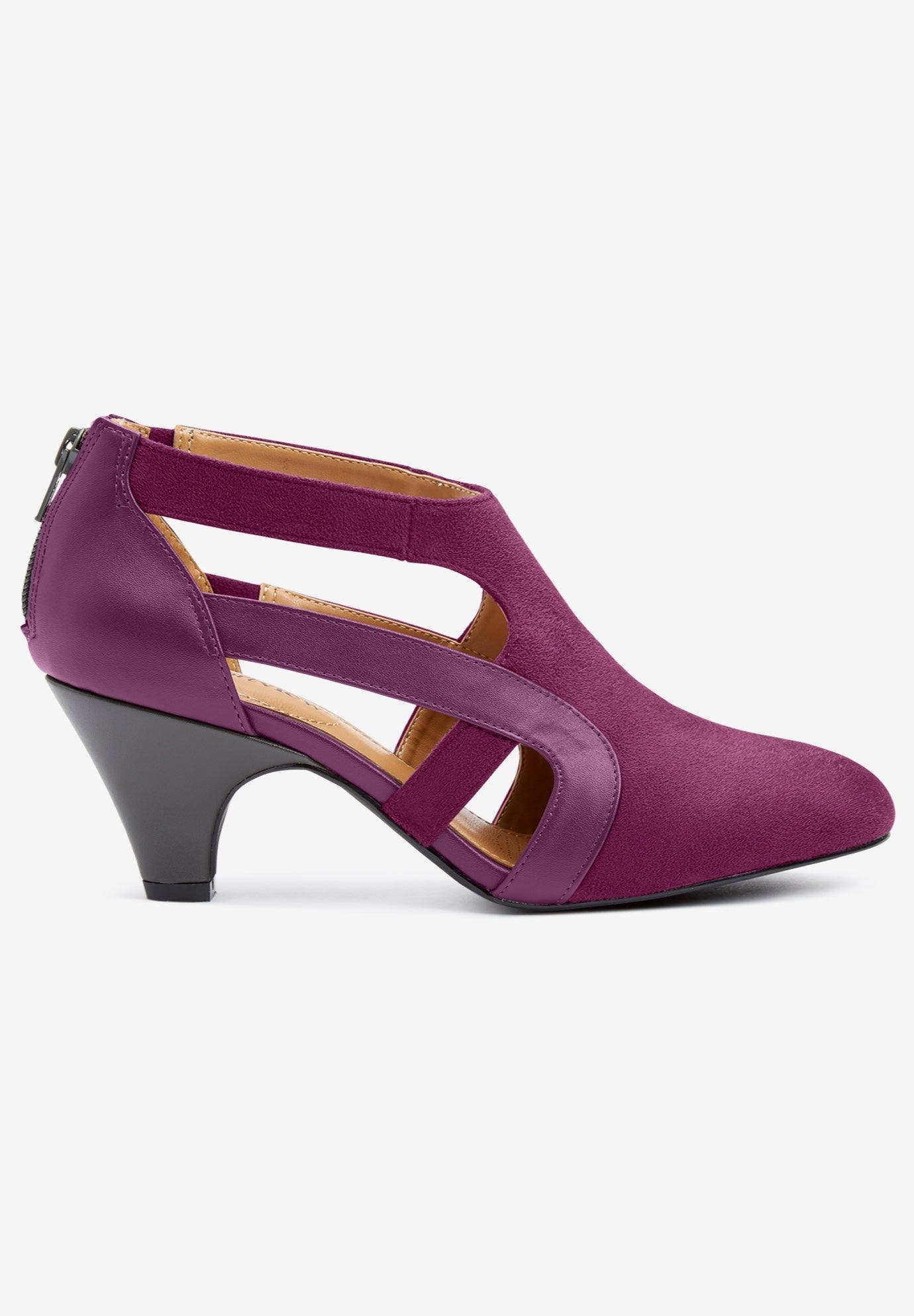 The Sage Suede Like Shootie Pump, Alternate, color, EGGPLANT