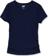 Lands' End Girls Short Sleeve Active Ribbed Tee