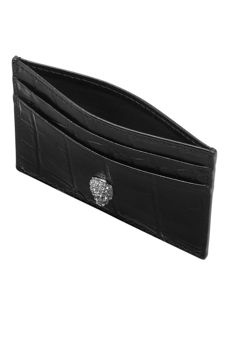 Credit Cards Holder Skull Women, Alternate, color, black