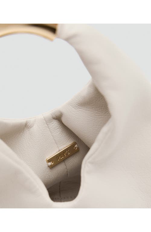 Mango Faux Leather Top Handle Bag In White