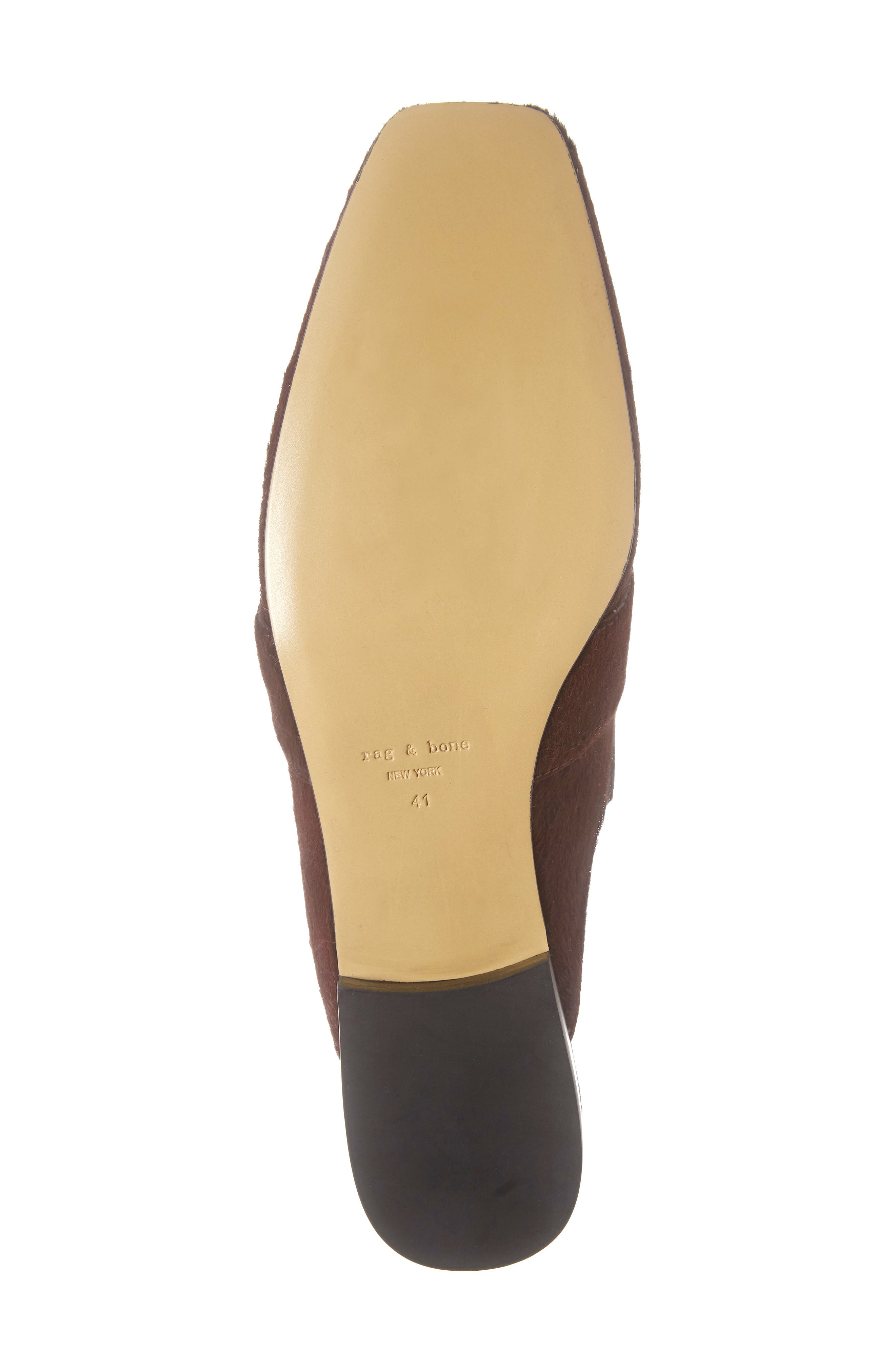 Aslen Genuine Calf Hair Loafer Mule, Alternate, color, BURGUNDY CALF HAIR