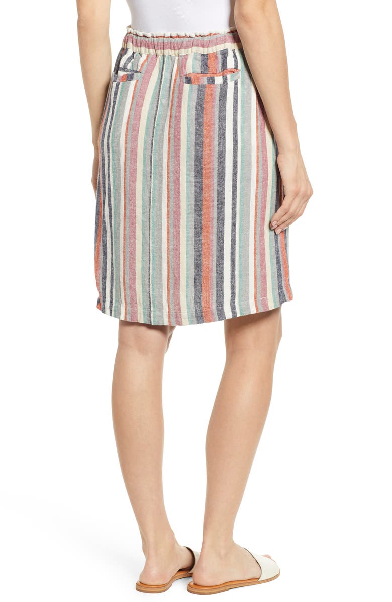Caslon<sup>®</sup> Patch Pocket Linen Blend Skirt, Alternate, color, 