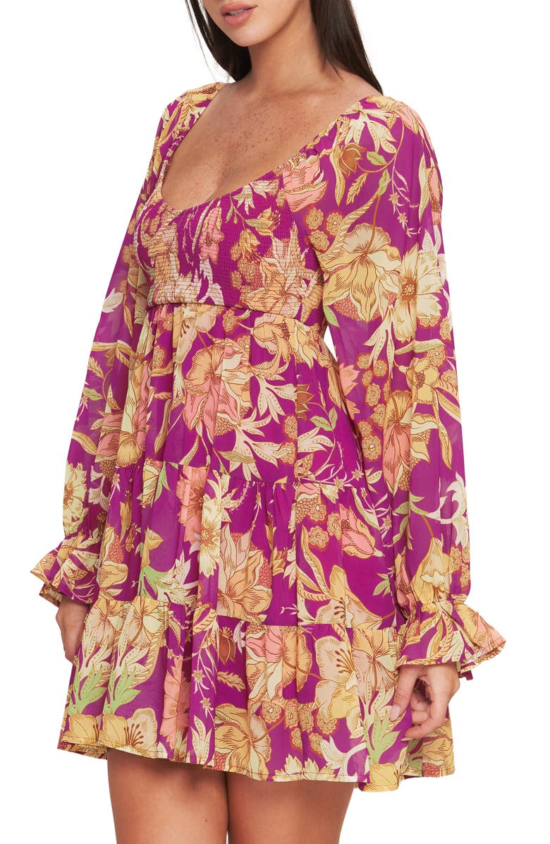 FLYING TOMATO Long Sleeve Minidress, Alternate, color,