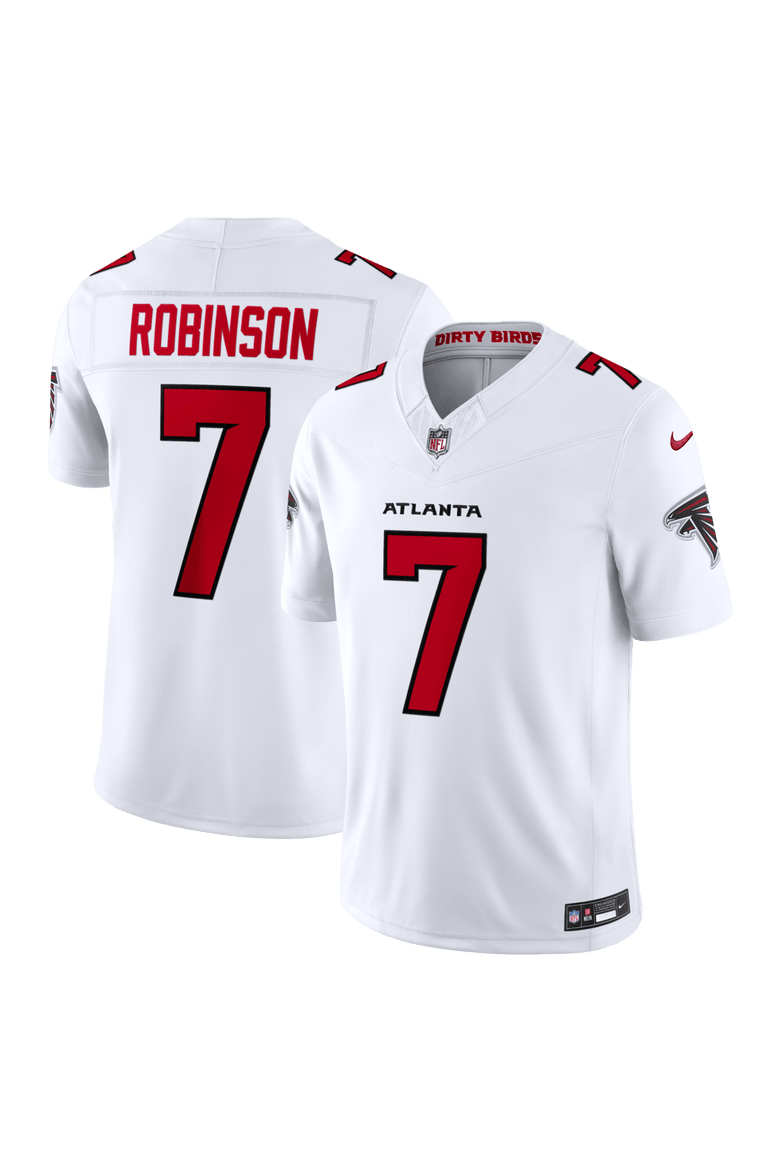Men's Nike Bijan Robinson White Atlanta Falcons Vapor F.U.S.E. Stitched Limited Jersey, Main, color, White