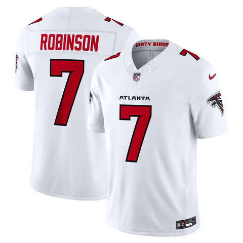 Men's Nike Bijan Robinson White Atlanta Falcons Vapor F.U.S.E. Stitched Limited Jersey