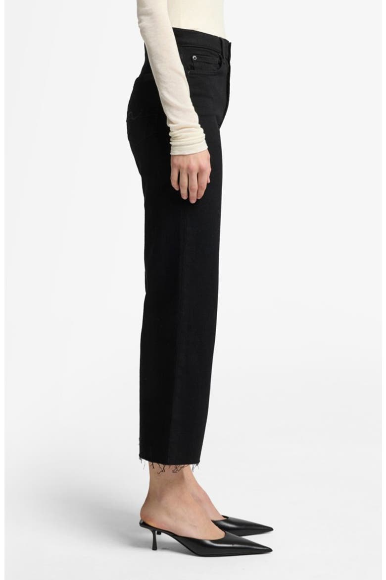 Alexa Crop Straight Leg Jeans, Alternate, color, BLACK