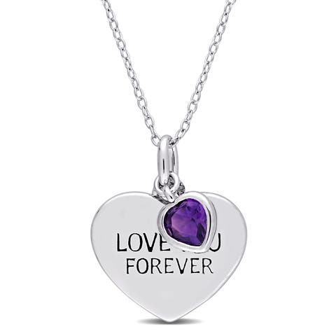 LOVE YOU FOREVER Heart Necklace