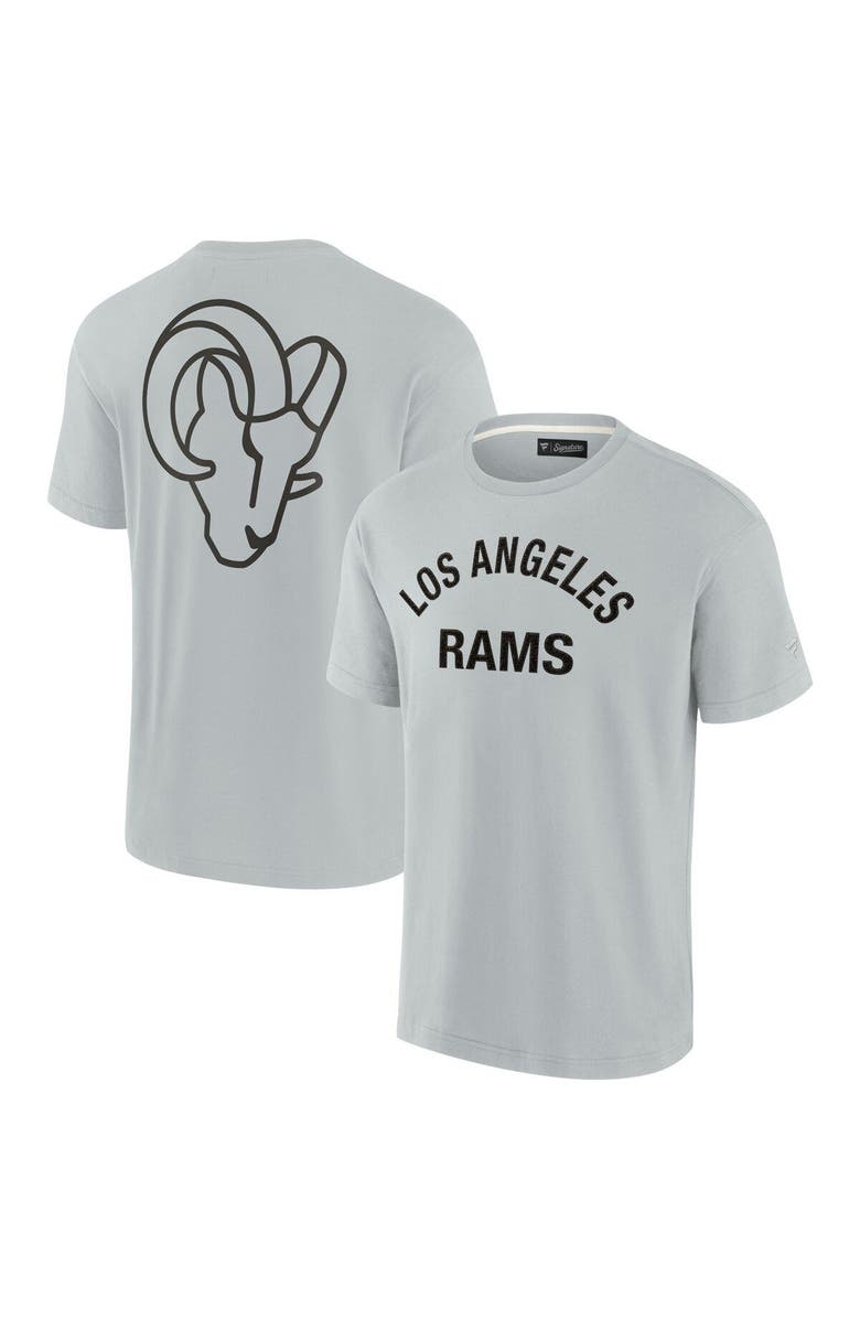 Fanatics Signature Unisex Fanatics Signature Gray Los Angeles Rams Elements Super Soft Short Sleeve T-Shirt, Main, color, Gray