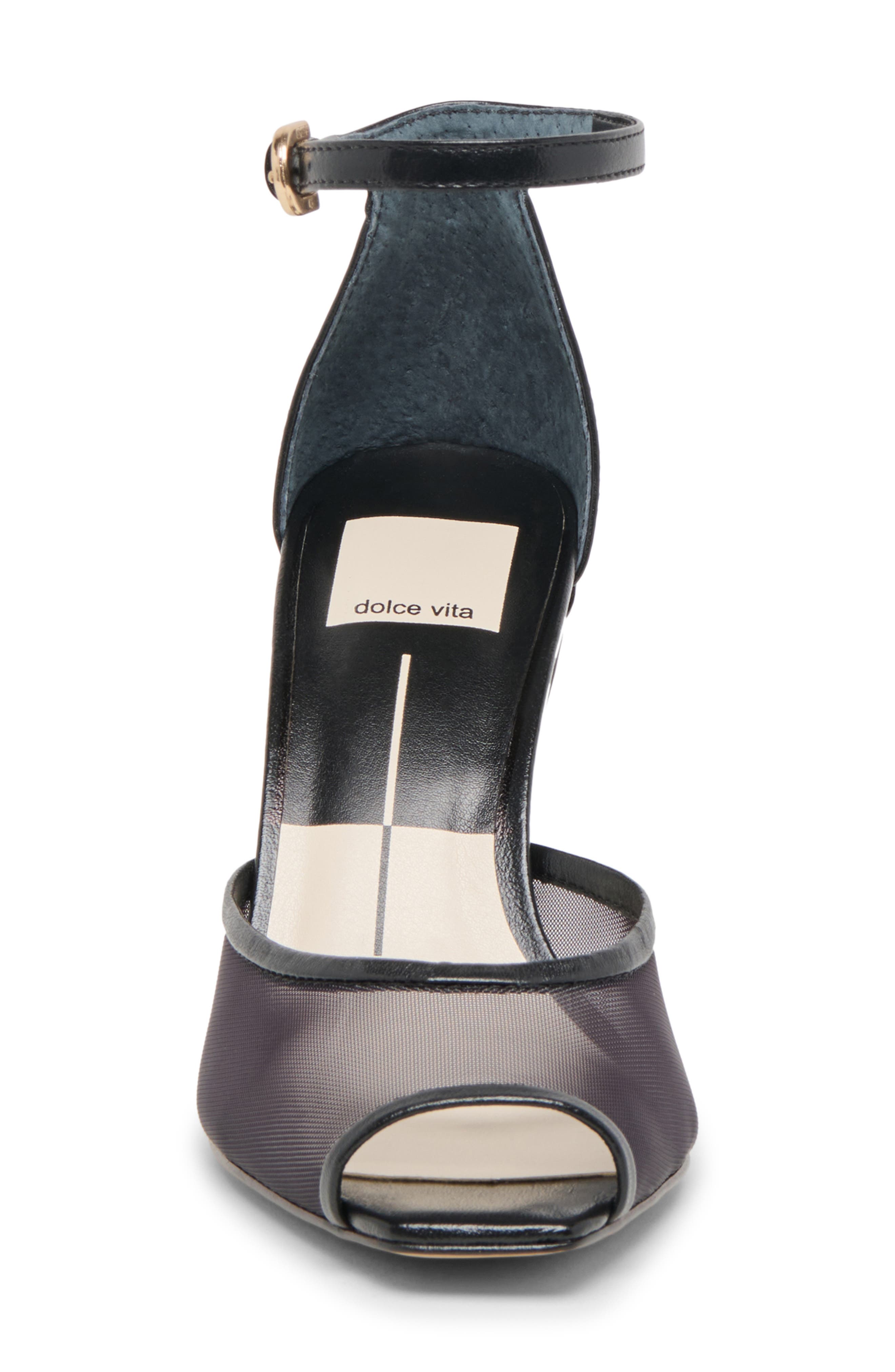 Dolce Vita Serlo Ankle Strap Sandal, Alternate, color, Onyx Mesh
