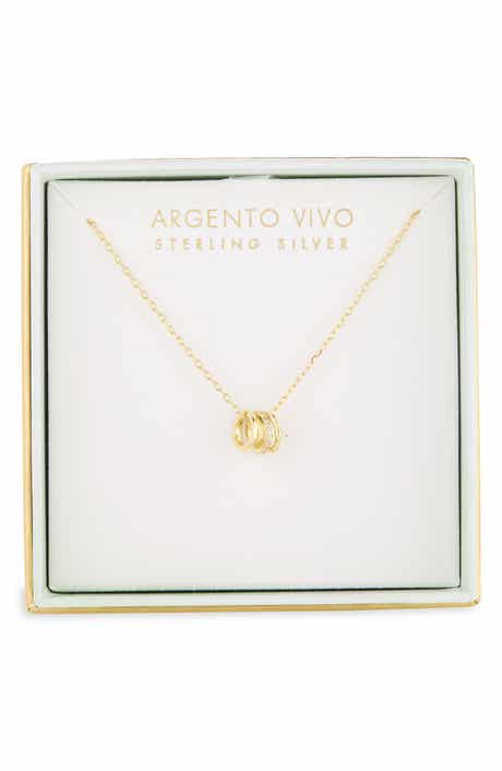 Triple Ring Pendant Necklace