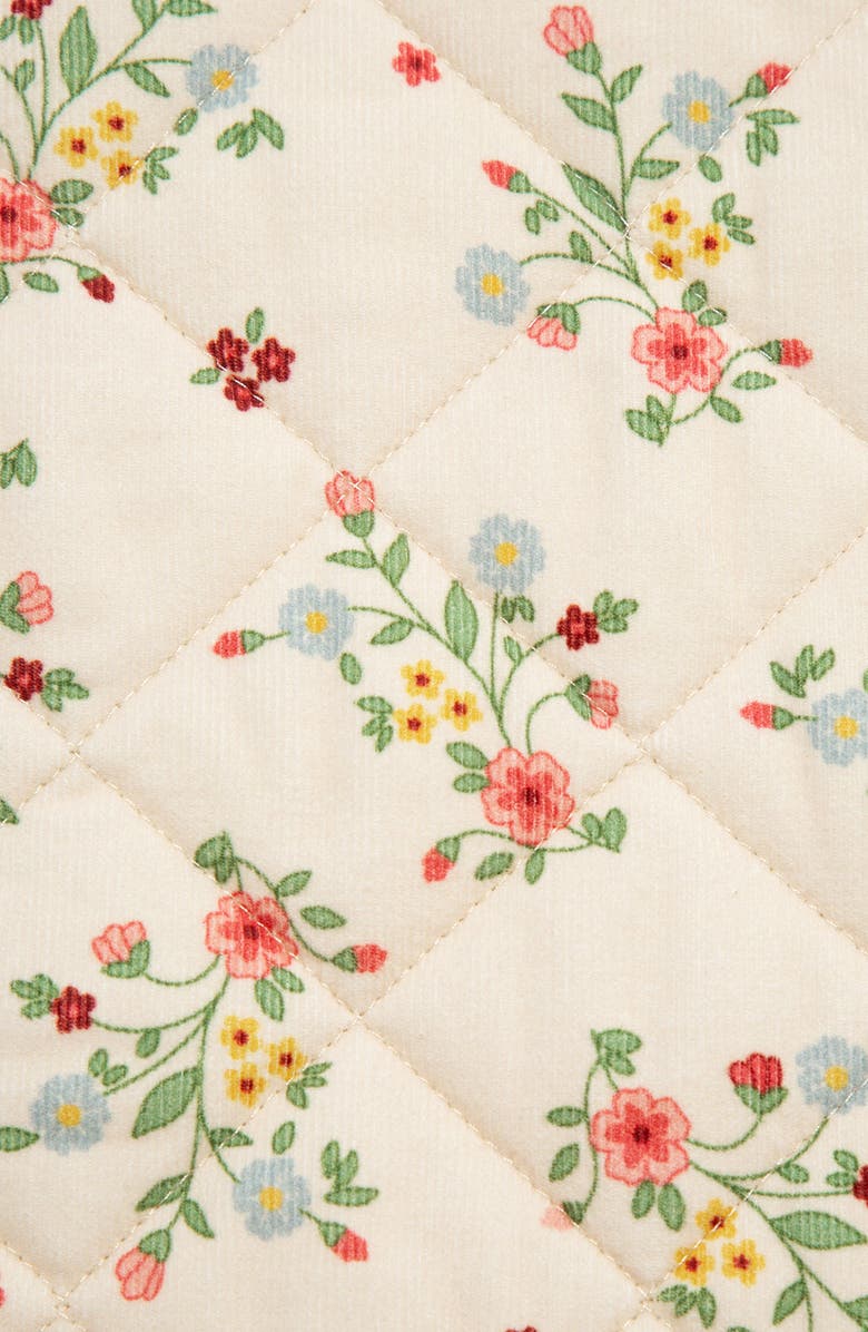 Little Me Floral Quilted Jacket, Long Sleeve Top & Leggings Set, Alternate, color,