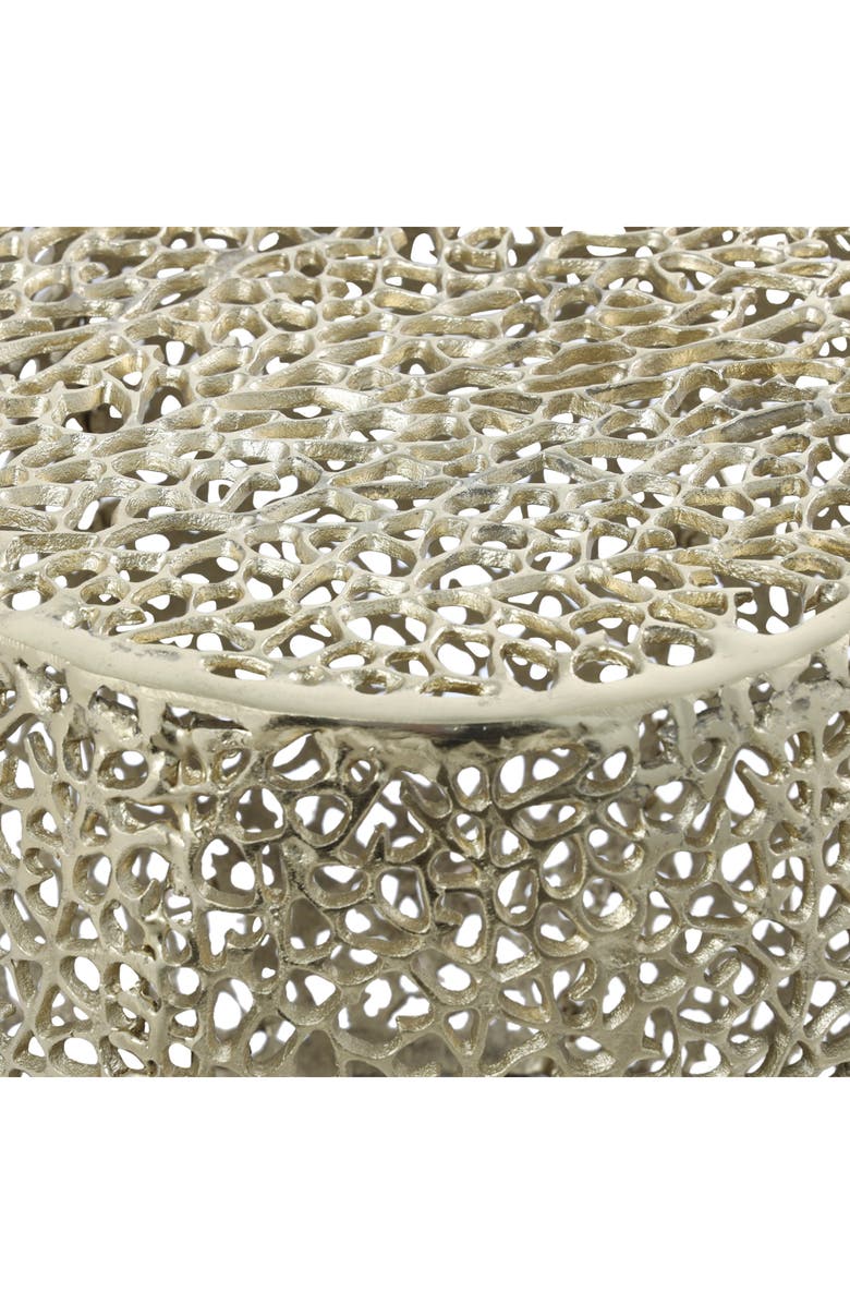 GINGER BIRCH STUDIO Openwork Metal Accent Table, Alternate, color, 