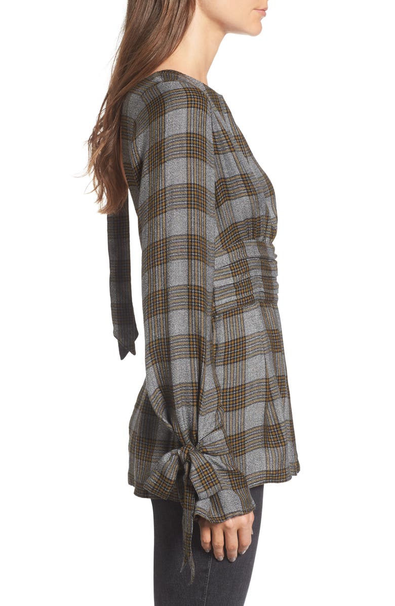 Treasure & Bond x Something Navy Tie Sleeve Top, Alternate, color, 