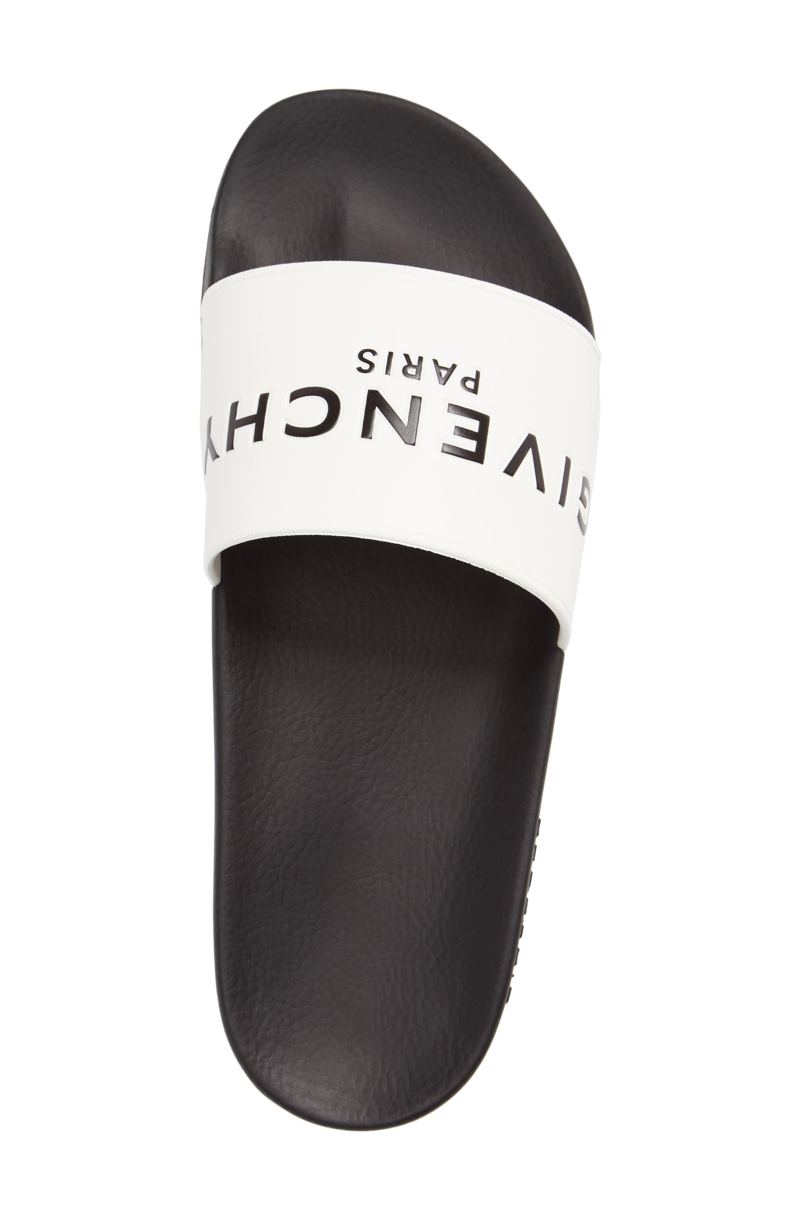 Slide Sandal, Alternate, color, BLACK/ WHITE