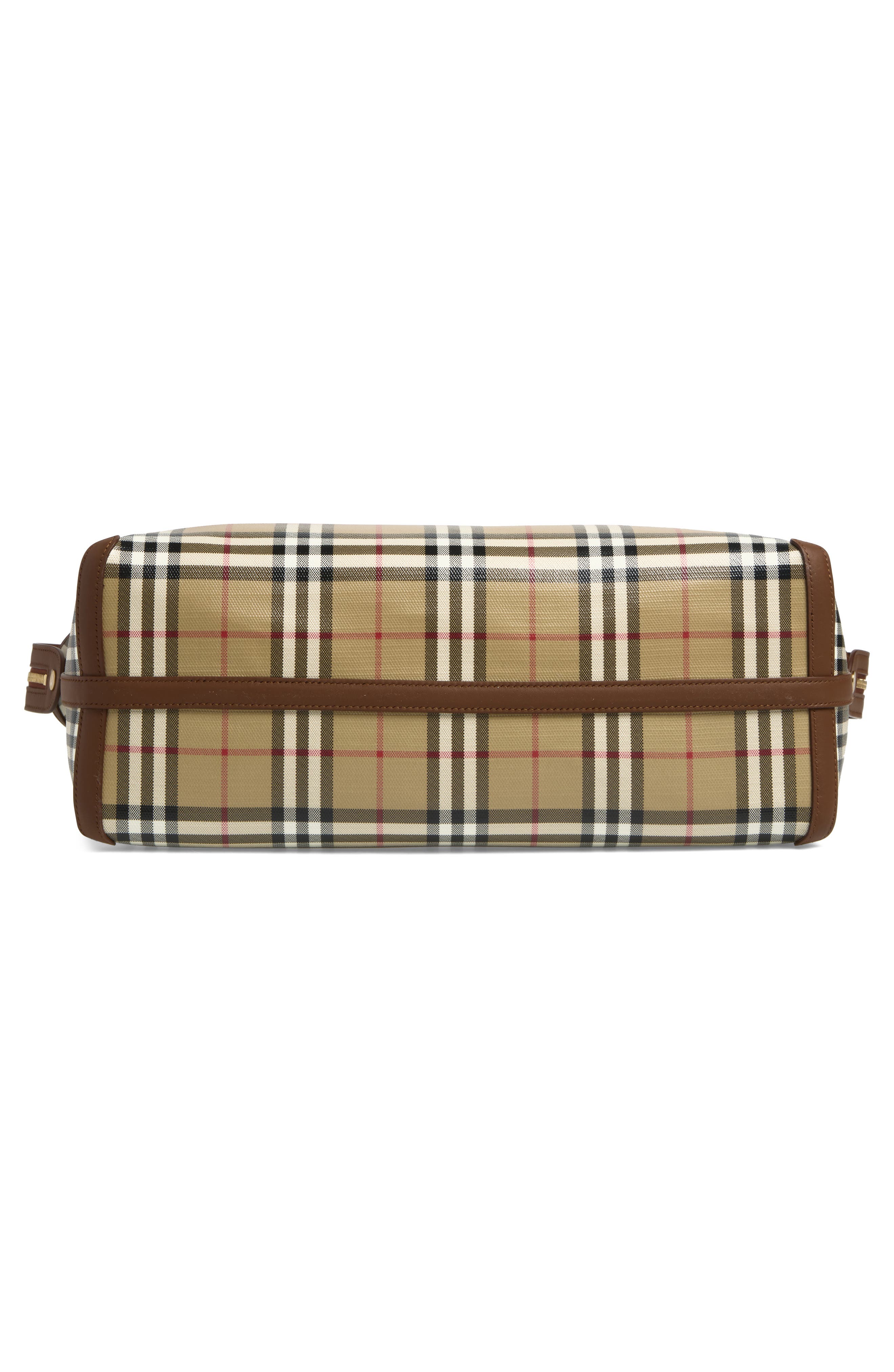 Check Coated Canvas Tote, Alternate, color, ARCHIVE BEIGE
