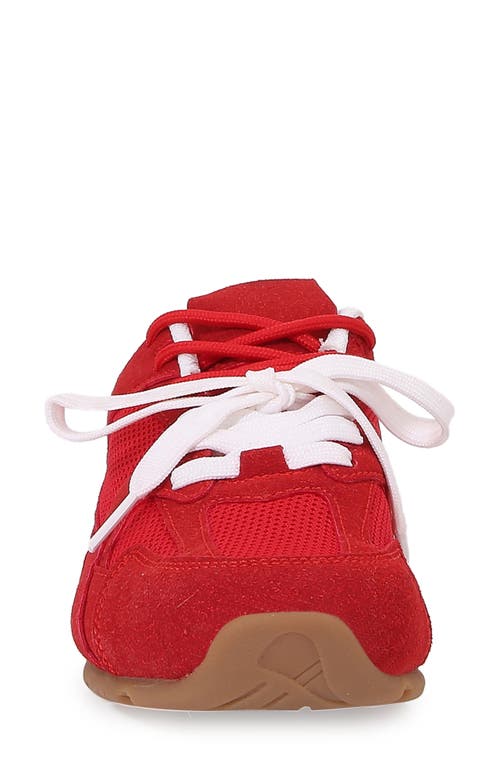 Berness Lula Double Lace Sneaker In Red