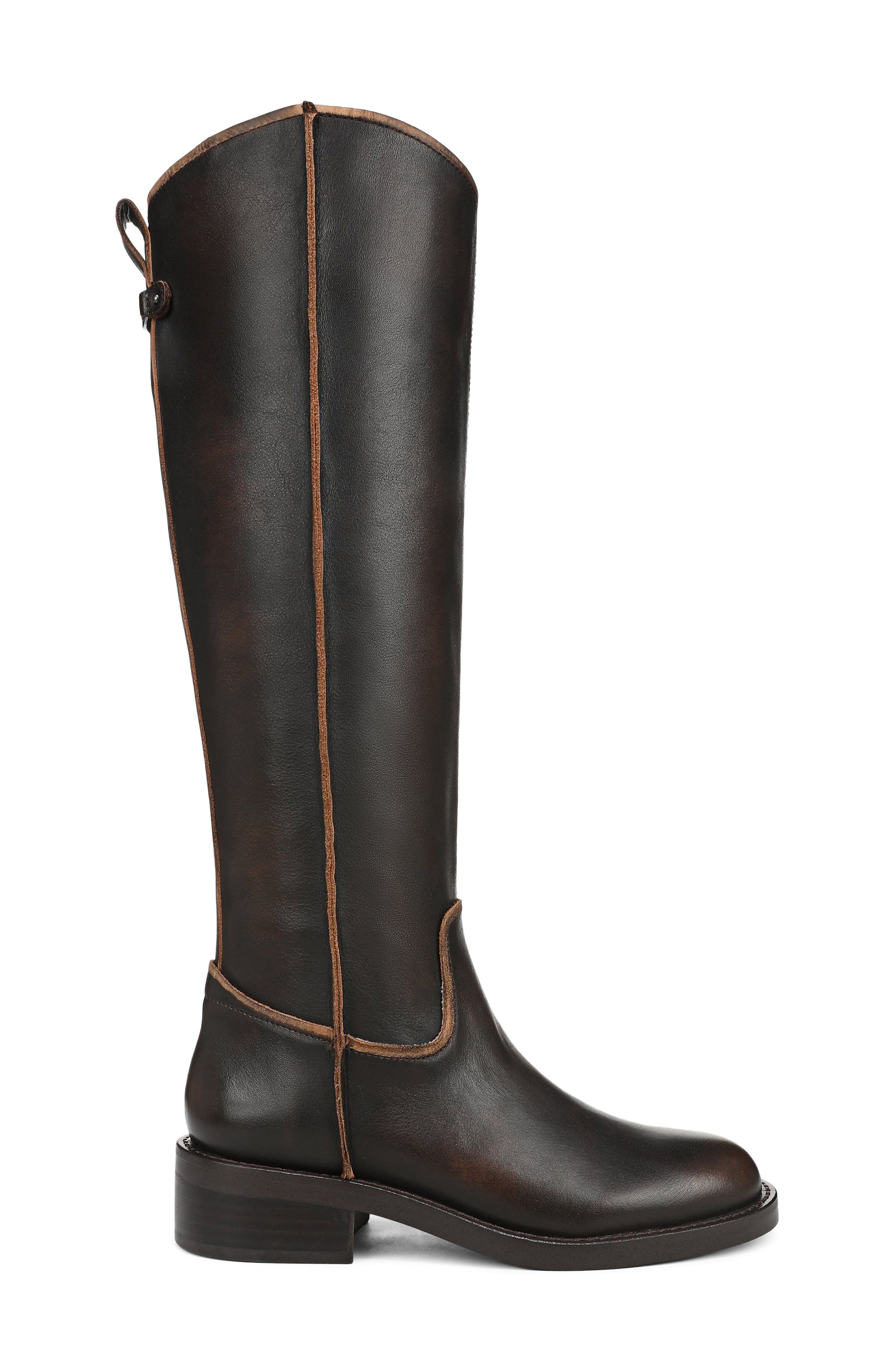 Meritt Leather Knee High Boot, Alternate, color, WASHED BROWN