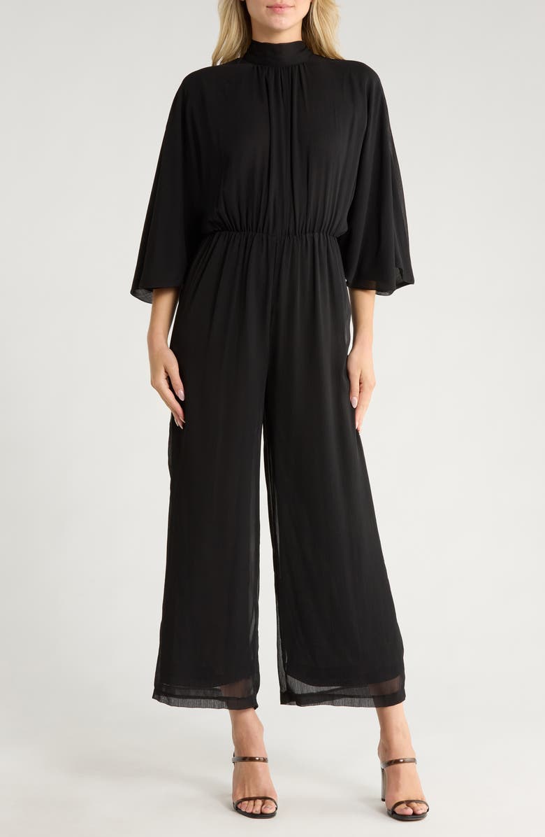 AREA STARS Rosalie Mock Neck Jumpsuit, Main, color, Black