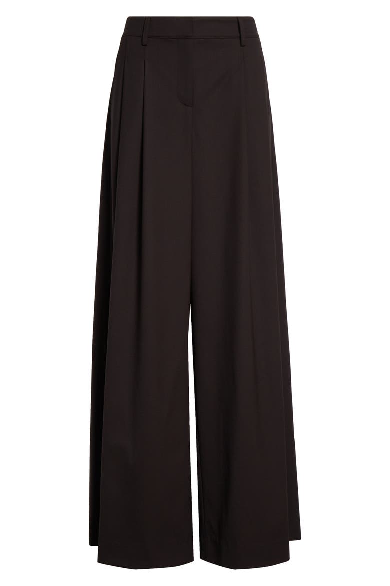New Didi Wide Leg Stretch Wool Pants, Alternate, color, CHOCOLATE
