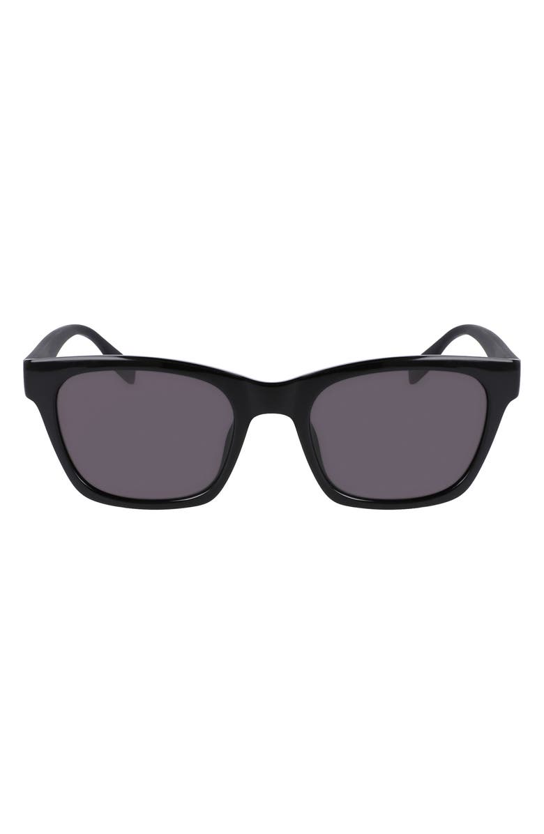Converse 53mm Rectangular Sunglasses, Main, color, Black