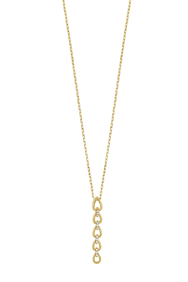 Varda Pear Link Diamond Pendant Necklace (Nordstrom Exclusive), Main, color, 18K YELLOW GOLD