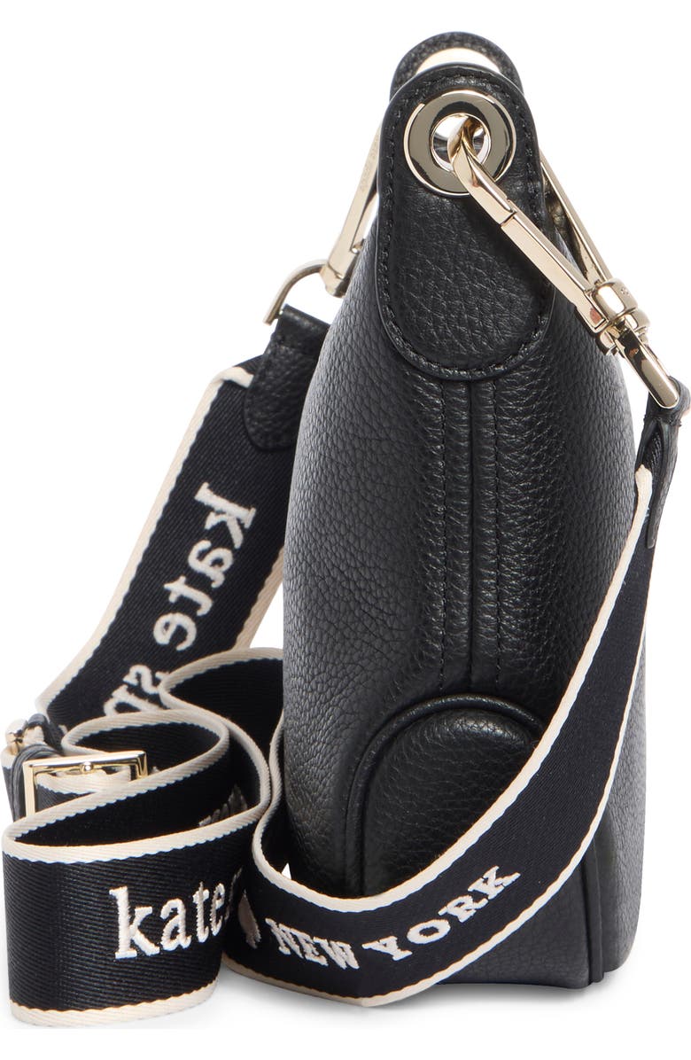 Kate Spade New York rosie logo strap crossbody bag, Alternate, color, Black